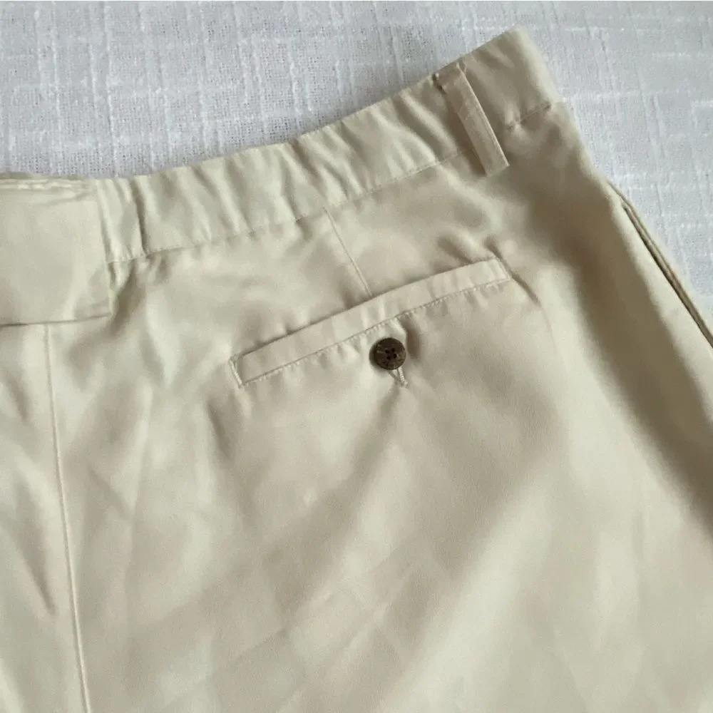 Caribbean Joe Cream Dressy Shorts Pleated Front